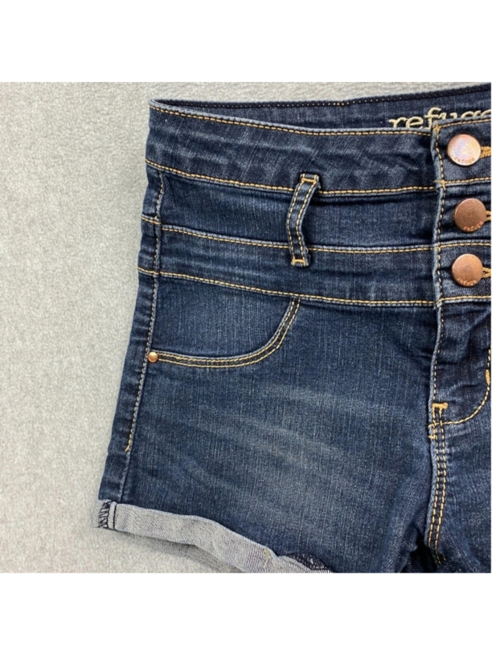 Refuge Women's Denim Blue Shorts - Picture 2 of 15
